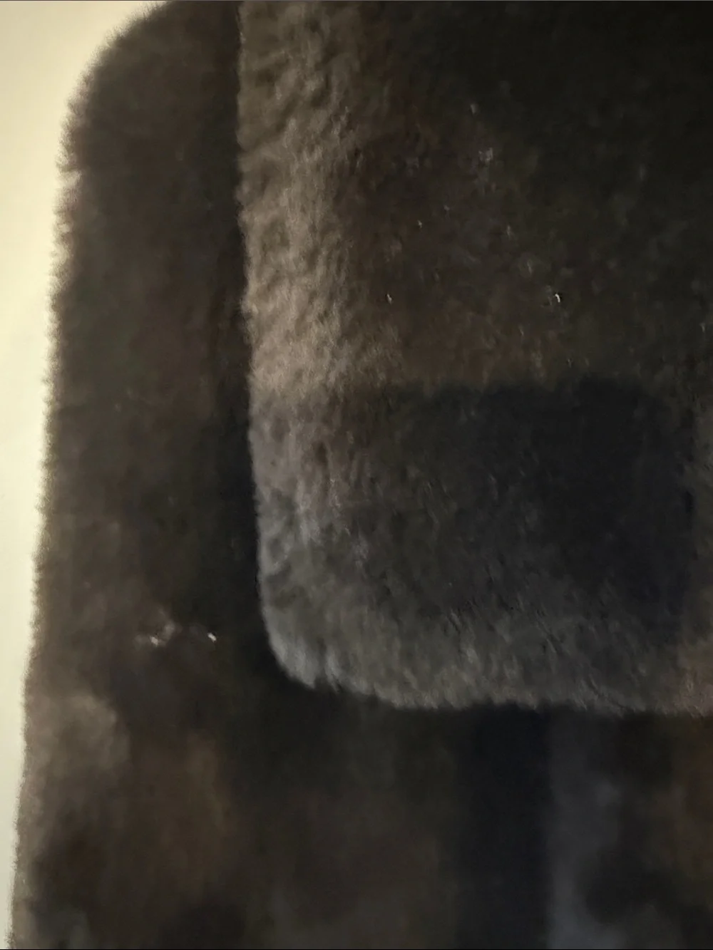 Vintage Threads on Threads Brown Faux Fur Vest Leaf Embroidered Detail Zip Front